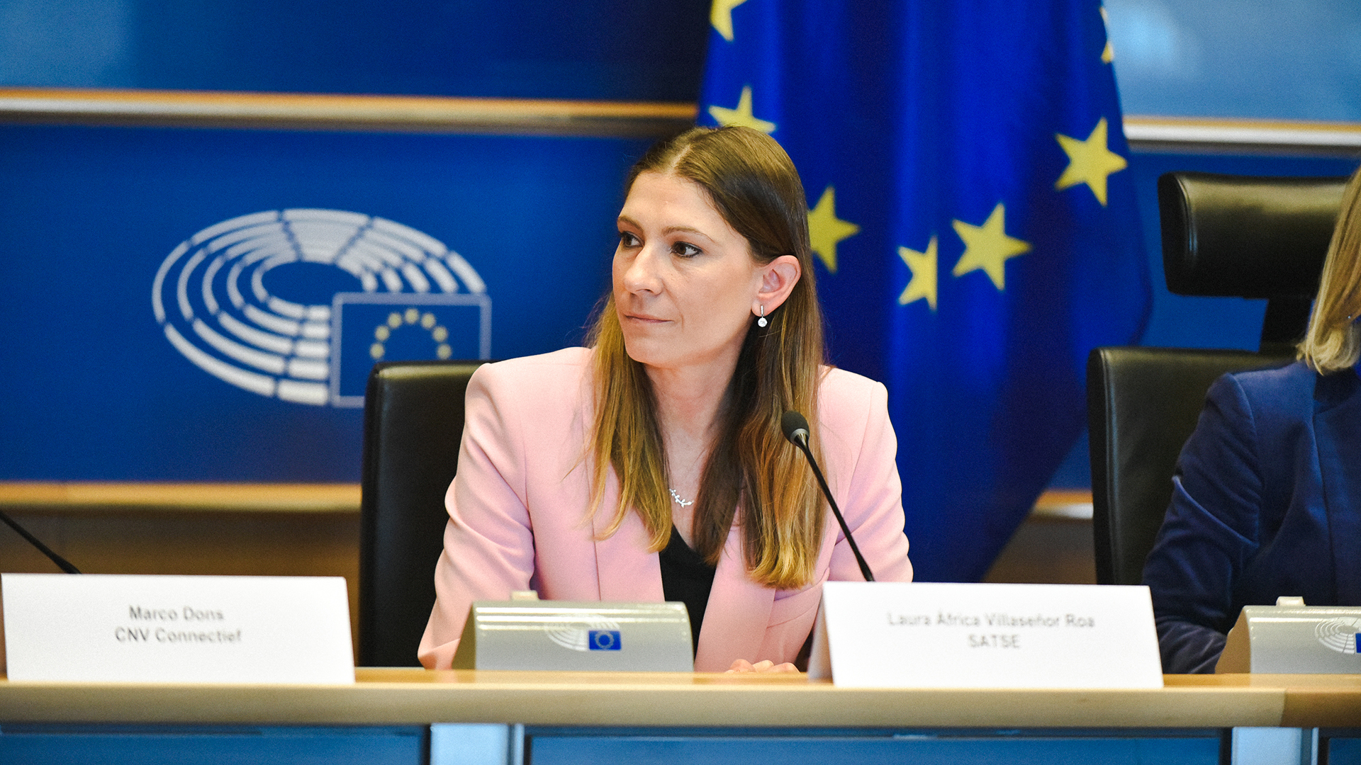 Comparecencia de Laura Villaseñor en el Parlamento Europeo clasificación profesional enfermeras